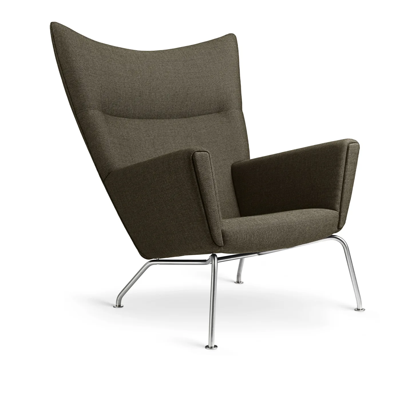 Carl Hansen - CH445 Wingchair Passion 6101 Stainless HR FSC®70% - Fåtöljer - Hans J. Wegner - Grön - Trä