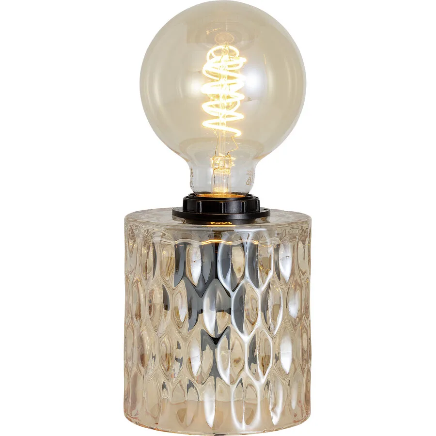 Tischlampe Anisa Braun Glas 10 cm 12 cm - Farbe: amber