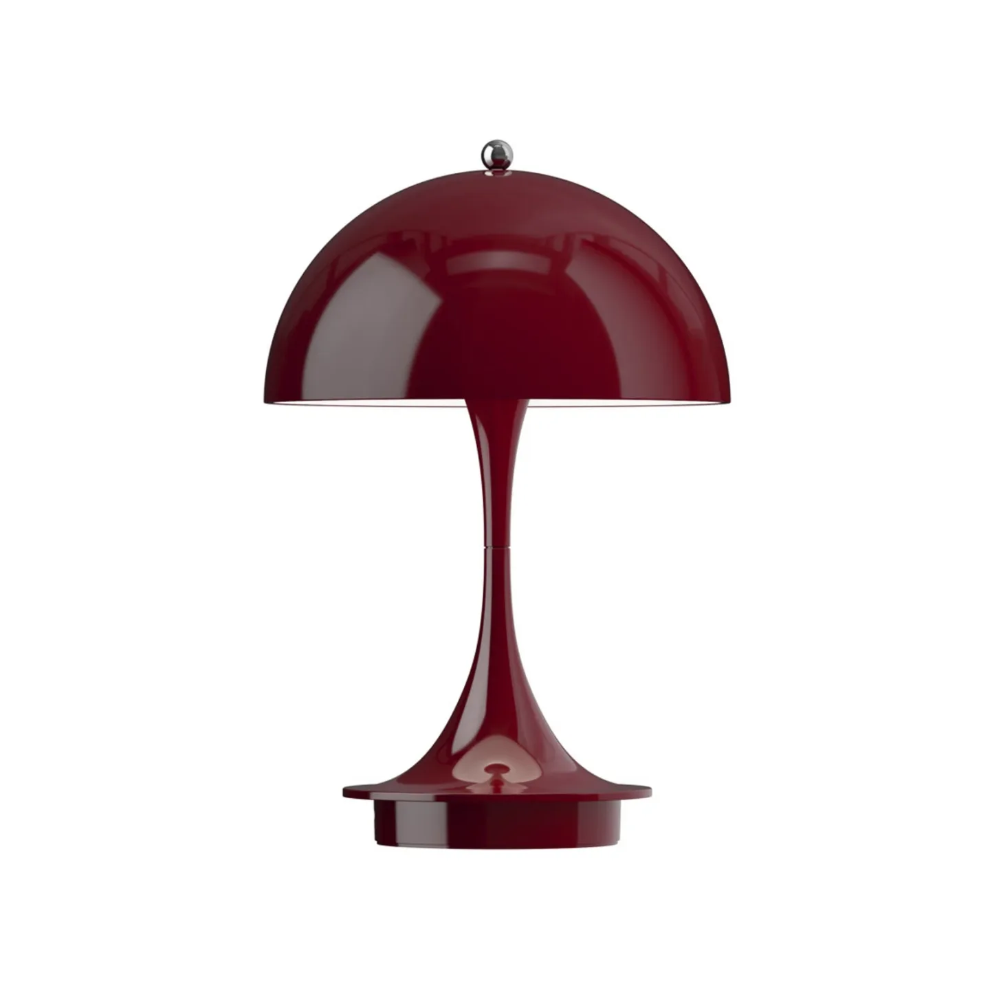 Panthella 160 LED-Akku-Lampe, burgunderrot - Louis Poulsen - Balkon - Design - Kunststoff - Einflammig