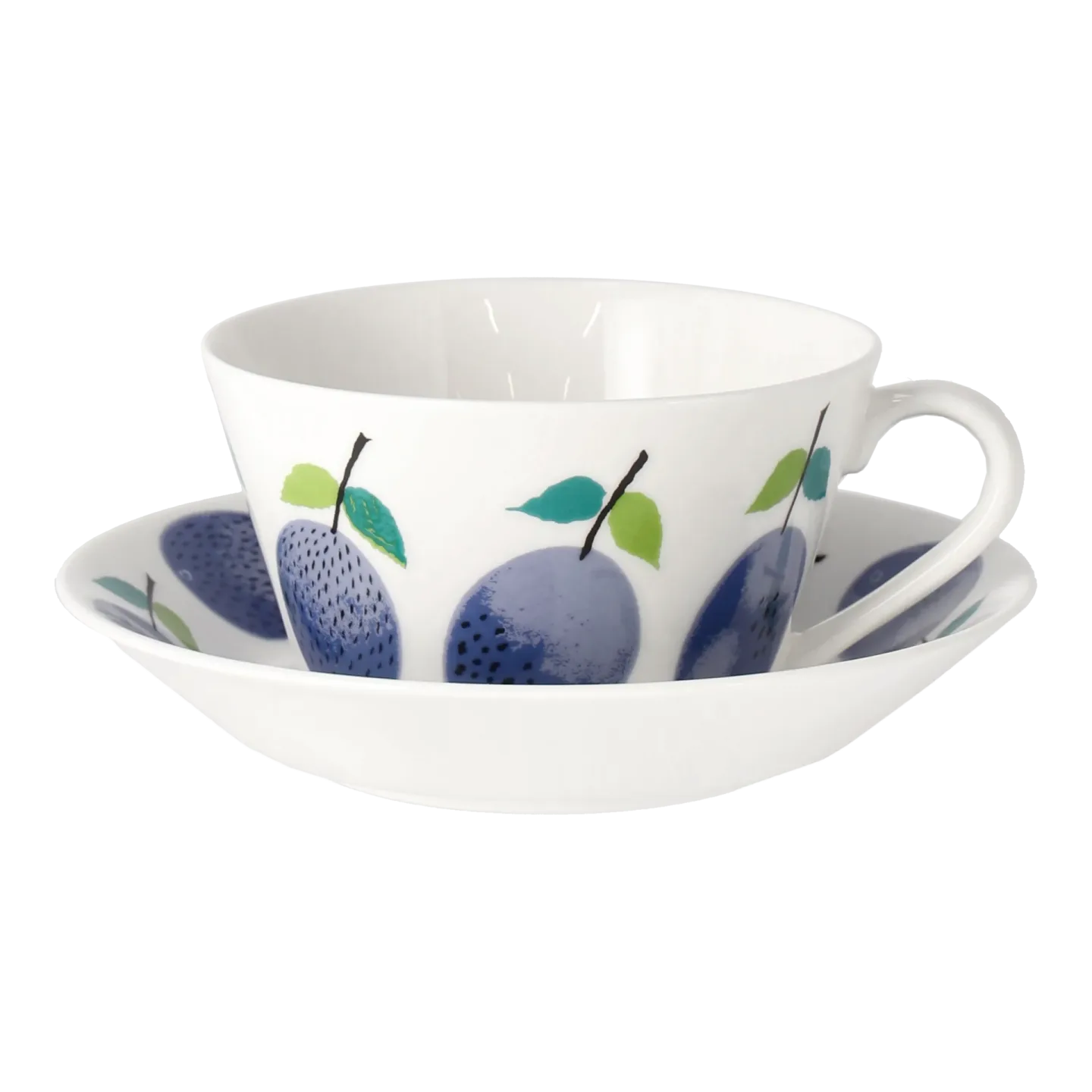 Gustavsbergs Porslinsfabrik Prunus Teetasse mit Untertasse Ø15,3 cm 25 cl
