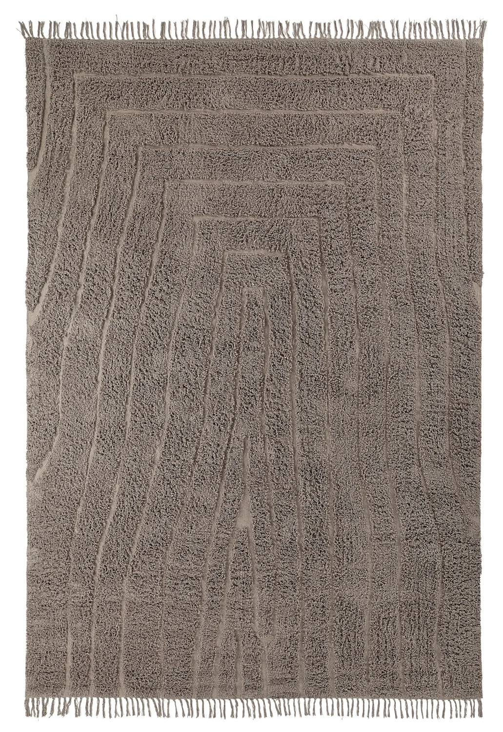 Ryetepper - Farley Natural Cotton Shaggy (taupe) (Størrelse: 80 x 150 cm)