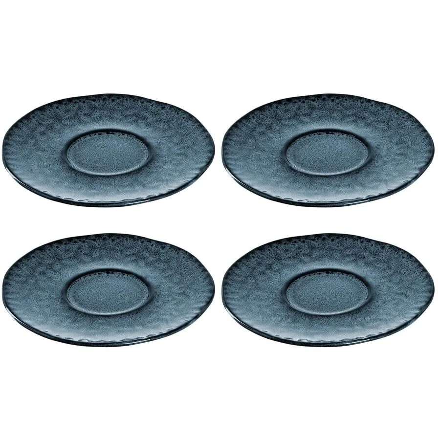Untertassen-Set Leonardo Blau Keramik 11 cm