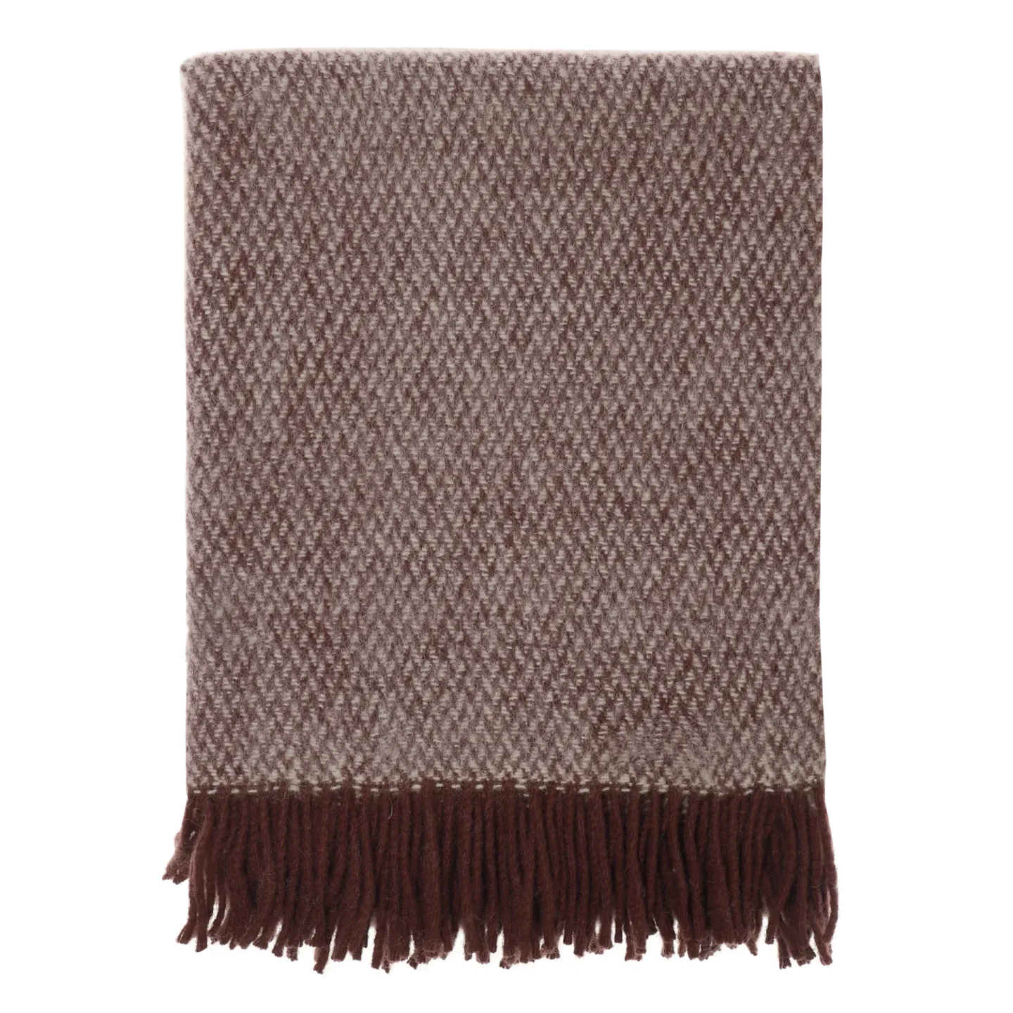 Scandi Living Sandstone ullpläd 130x180 cm Burgundy