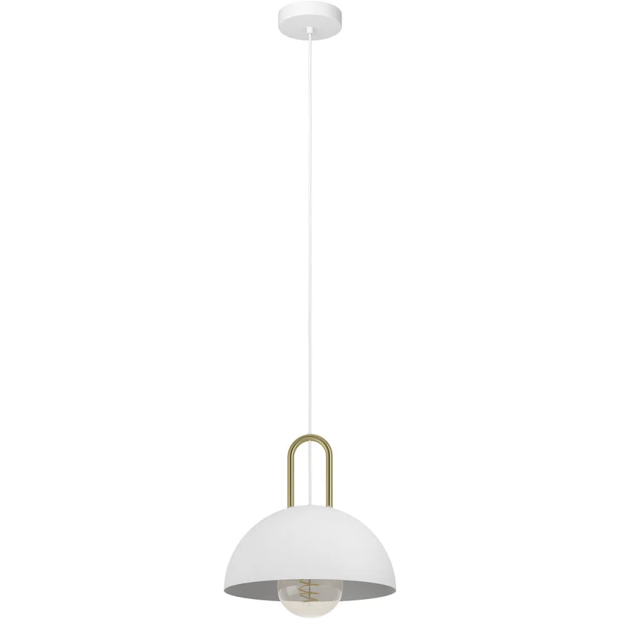Eglo Pendellampe Calmanera Weiss Stahl 110 cm - Farbe: Messing/Weiss
