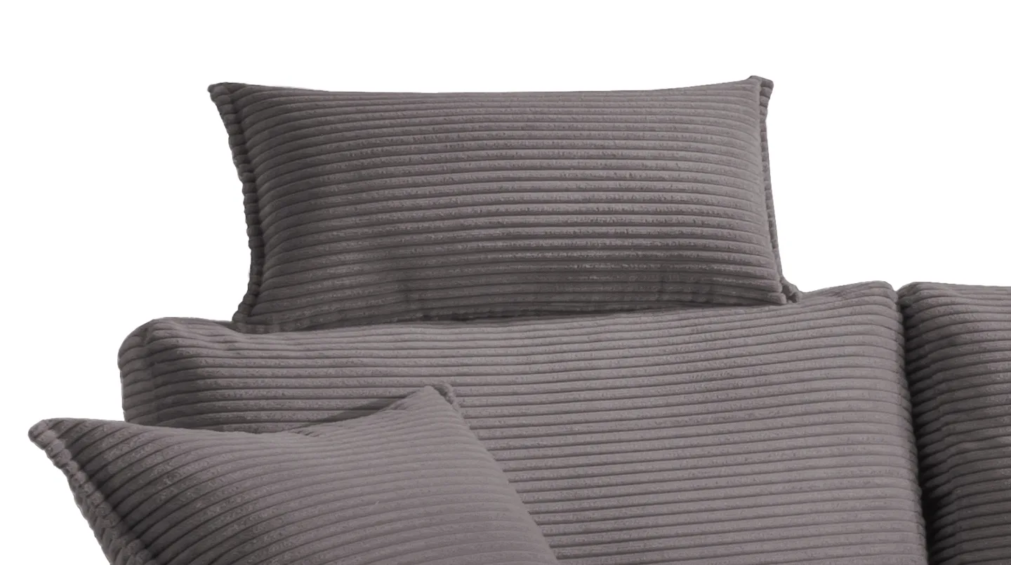 Kopfstütze Cord grau - 75 x 52 cm - SUMMER