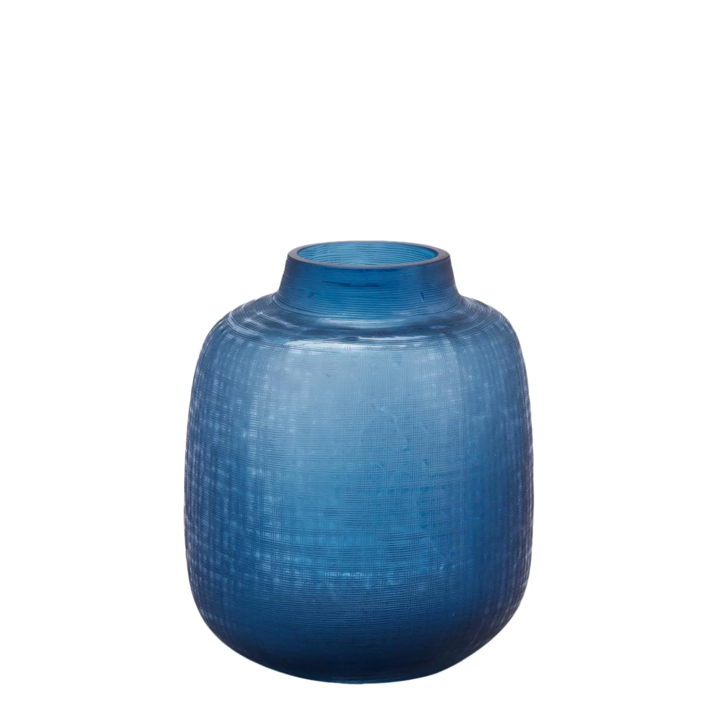 Edg Vase Trame Glas Blau H: 28 cm | Schubiger Möbel