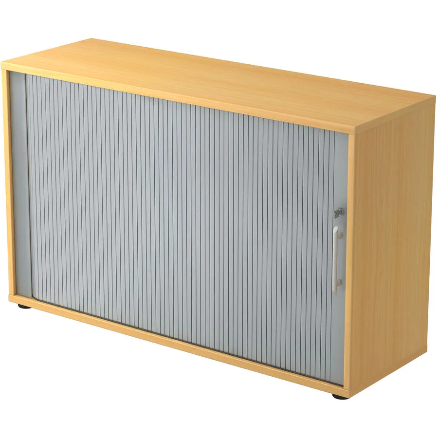 Aktenschrank Office Buche Dekor, Silber Holzwerkstoff, Kunststoff B 120 cm H 74.8 cm