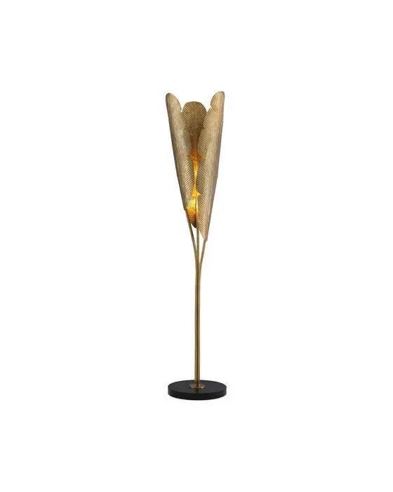 Plantain Floor Lamp Brass