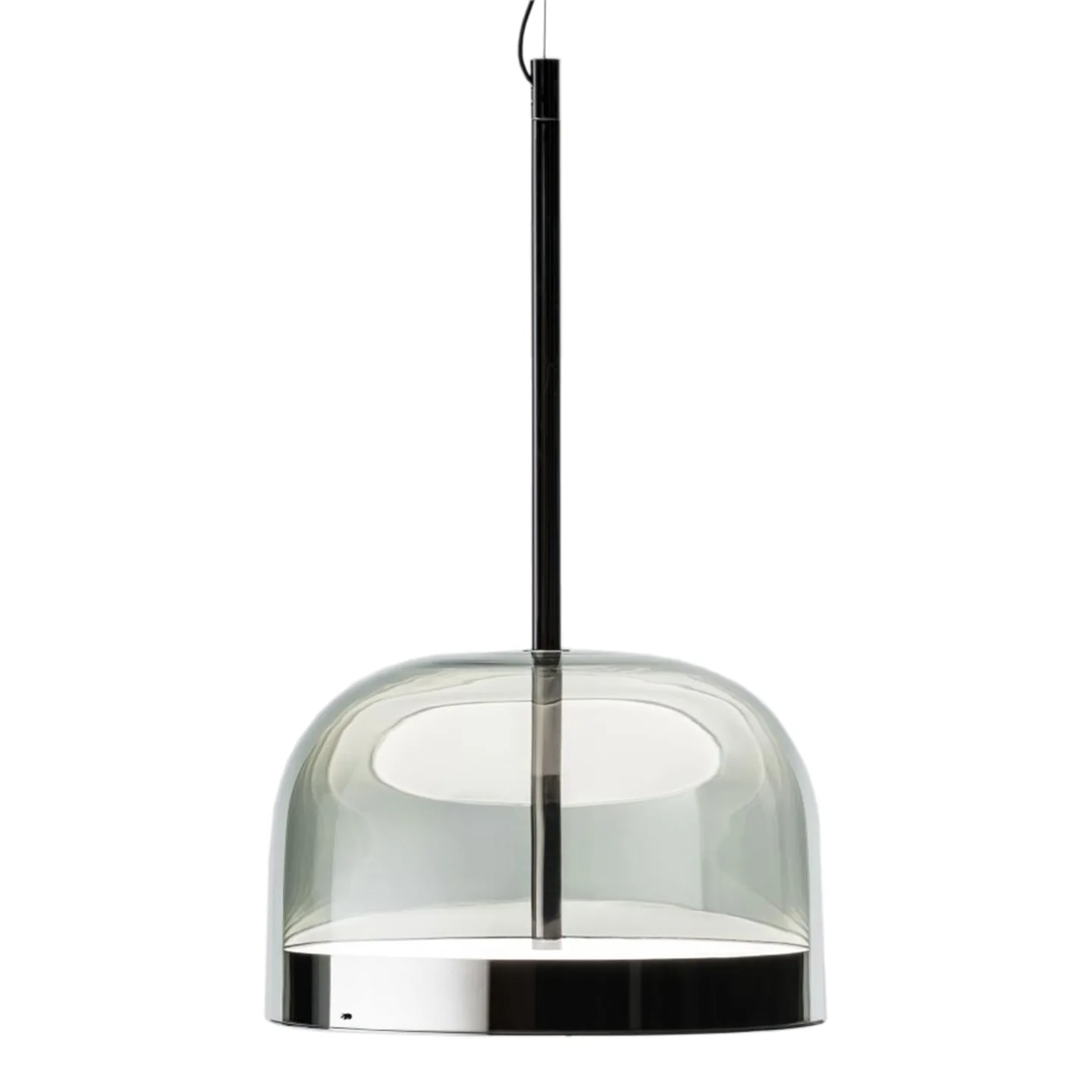 FontanaArte - Equatore Suspension Lamp Black Ø35,8 cm - Pendellampor - Gabriele & Oscar Buratti - Svart