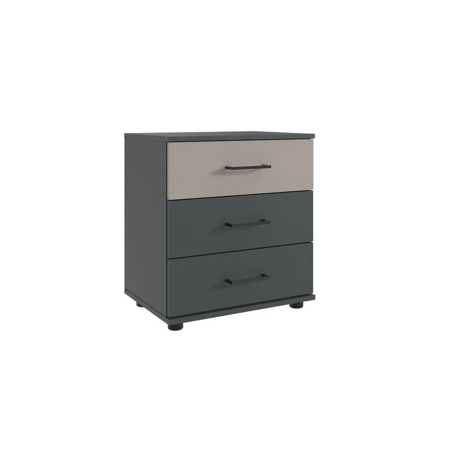 Nachttisch Tiby graphit Holzwerkstoff B 52 H 58 cm