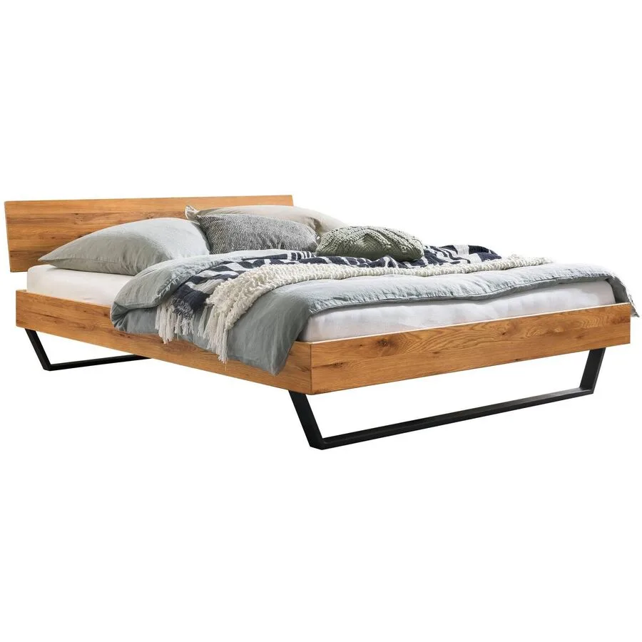 Hasena Bett Flavia Braun Holz 140 x 200 cm - Farbe: Wildeiche