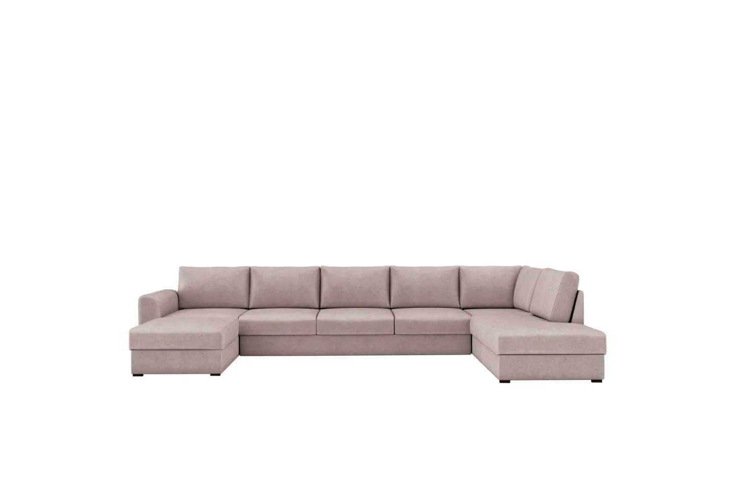 Taberk Bäddsoffa med Divan och Schäslong 5-sits - Rosa