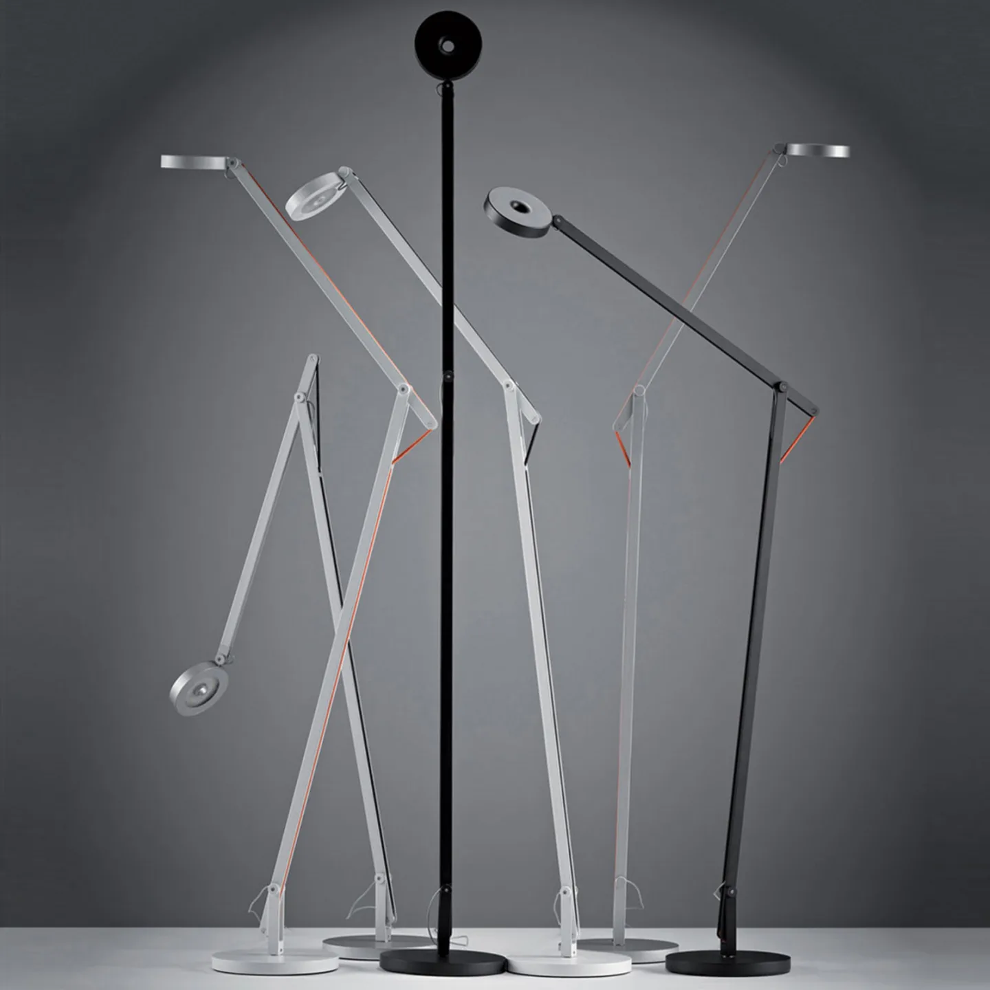 String F1 Stehleuchte DTW Matt White/Black - Rotaliana String F1 DTW - Wohnzimmer - Design - Metall - Einflammig
