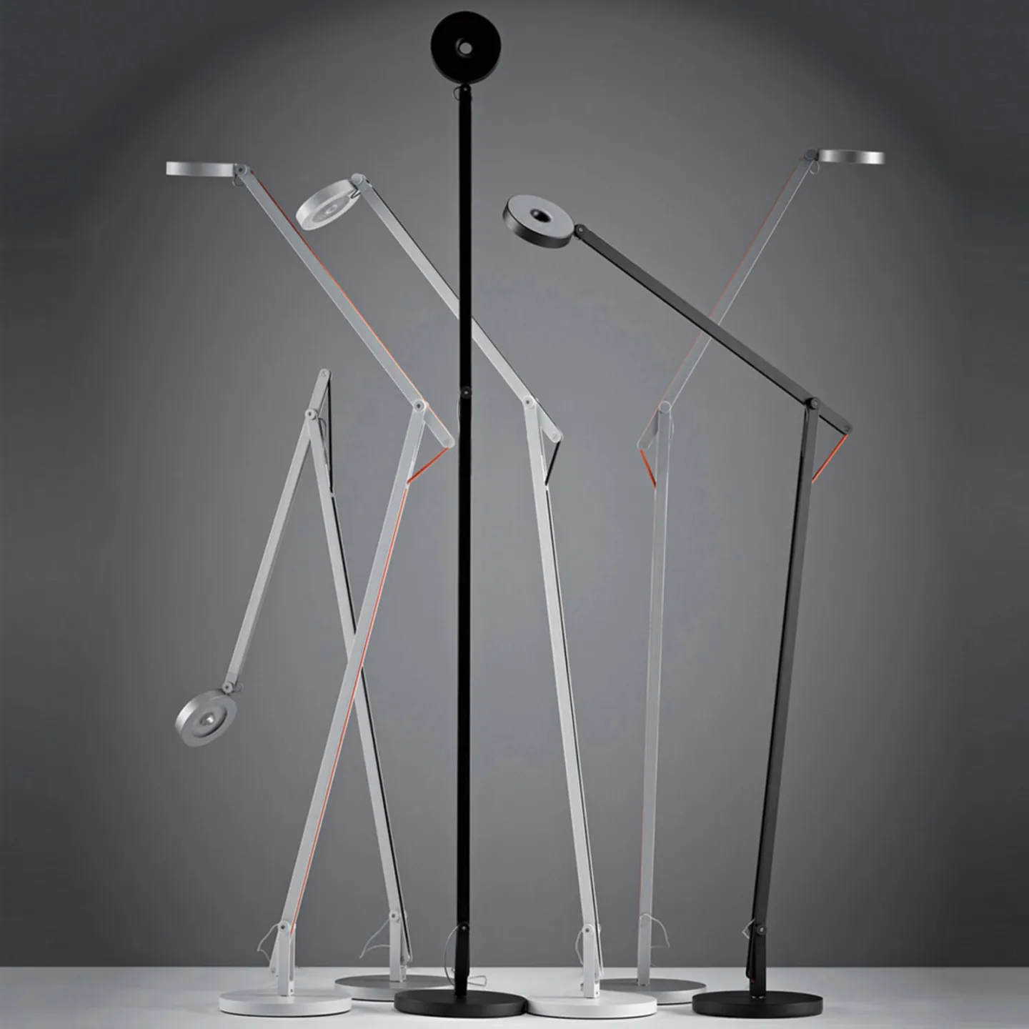 String F1 Stehleuchte DTW Matt Black/Orange - Rotaliana String F1 DTW - Wohnzimmer - Design - Metall - Einflammig