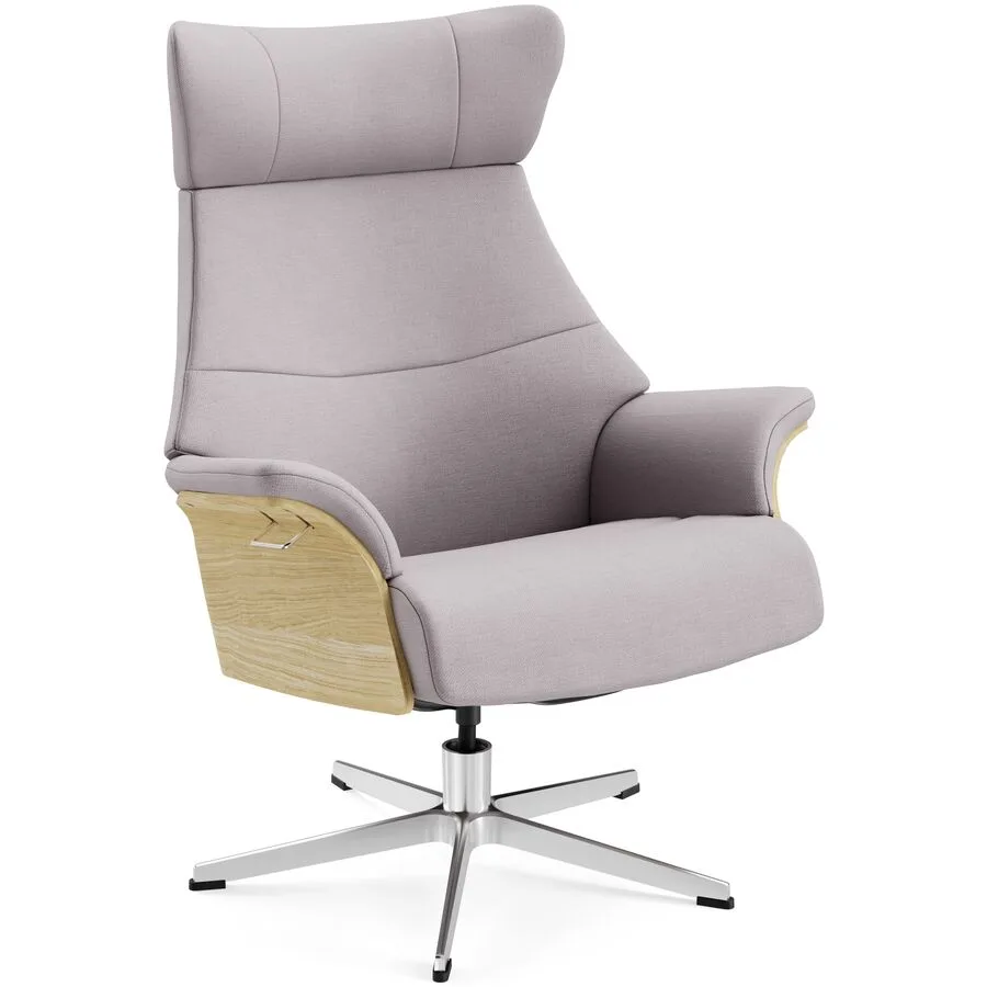 Conform Sessel Airness Lila/Beige/Silber Stoff/Holz/Aluminium 81 cm 163 cm - Farbe: 10 soft purple - Material: Stoff, Eiche, Aluminium - Möbel