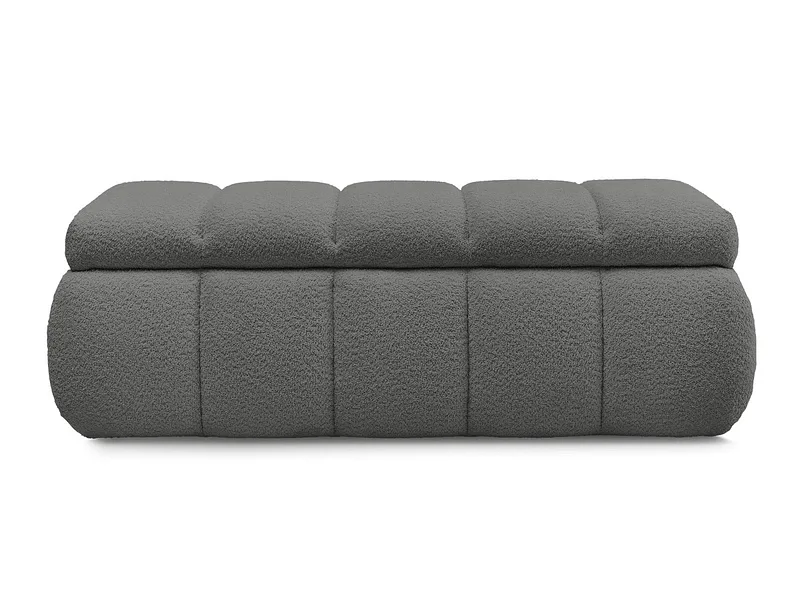 Bettkasten BOBOCHIC DENALI Boucle-Stoff dunkelgrau