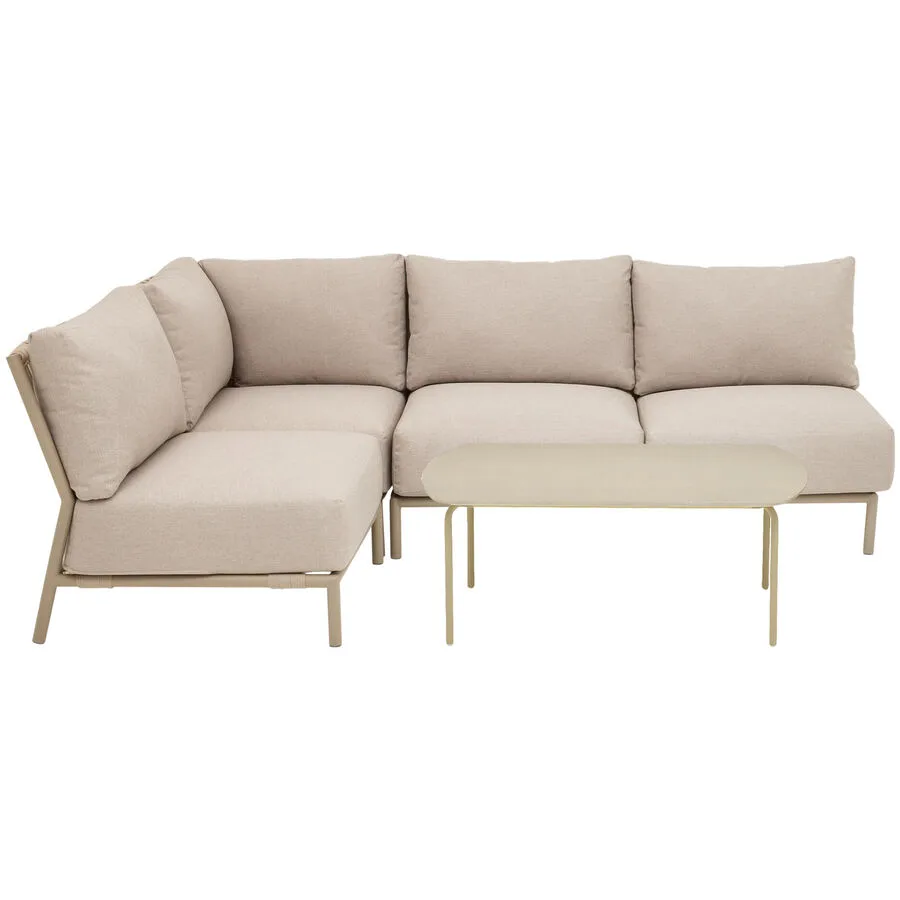 Gartenlounge Tirana Beige Stahl T 225 H 72 cm