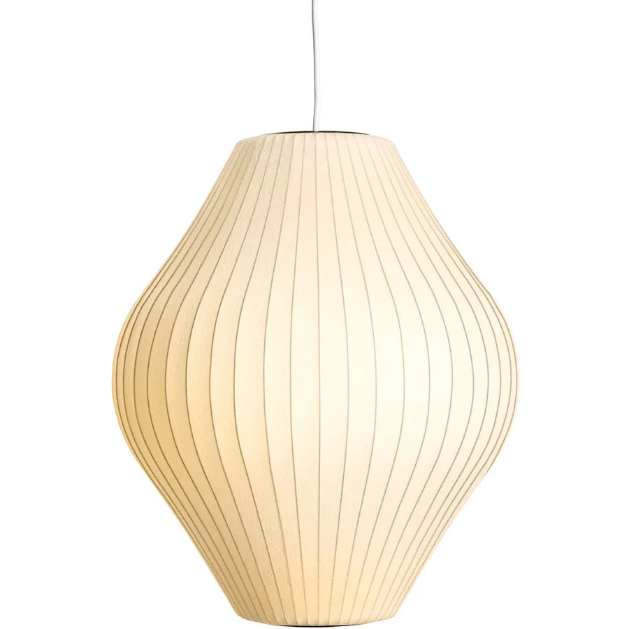 HAY Pendellampe Nelson Pear Weiss Metall 43 cm 48 cm - Farbe: Off-white