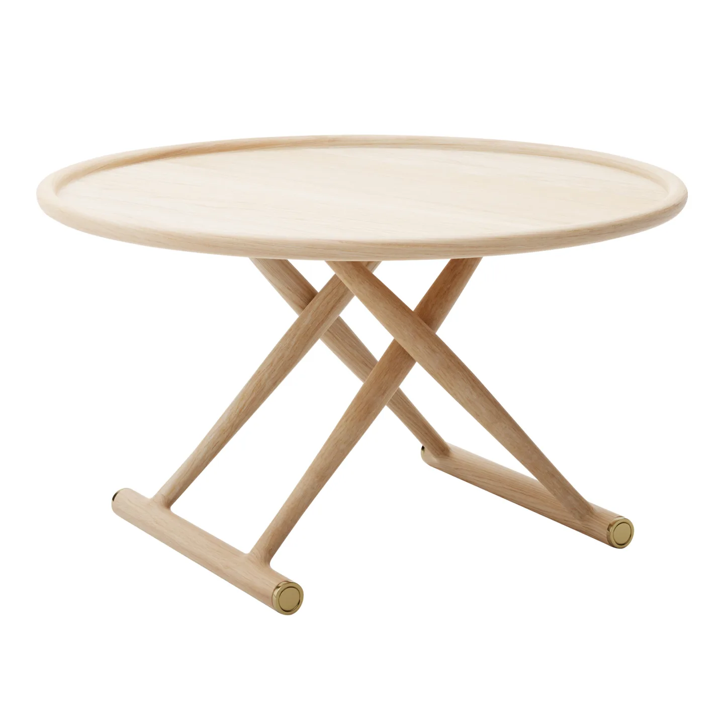 Carl Hansen - ML10097 - Egyptiska Bordet, Vitoljad Ek, Ø 100 cm - Sidobord - Mogens Lassen - Träfärgad - Trä