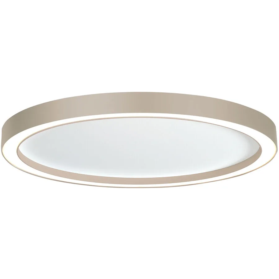 Bopp Deckenlampe Aura Weiss/Braun/Grau Aluminium 55 cm 4 cm - Farbe: weiss/taupe - LED - Lichtfarbe: Extra warmweiss - Deckenlampe- LED