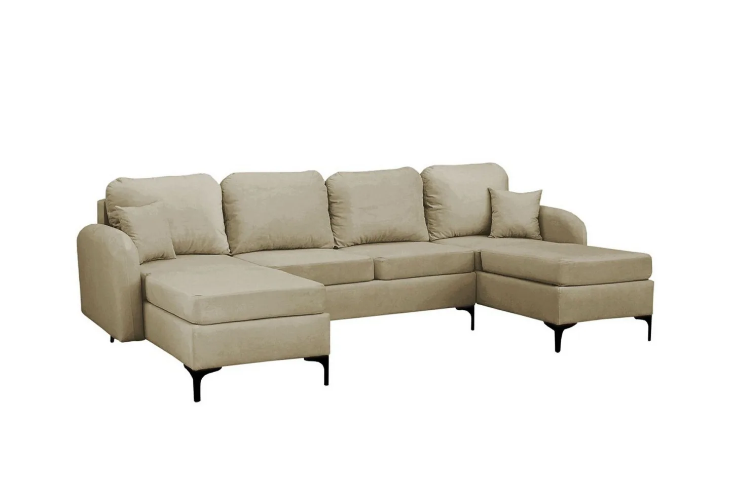Knocklong 4-sits Hörnbäddsoffa beige -