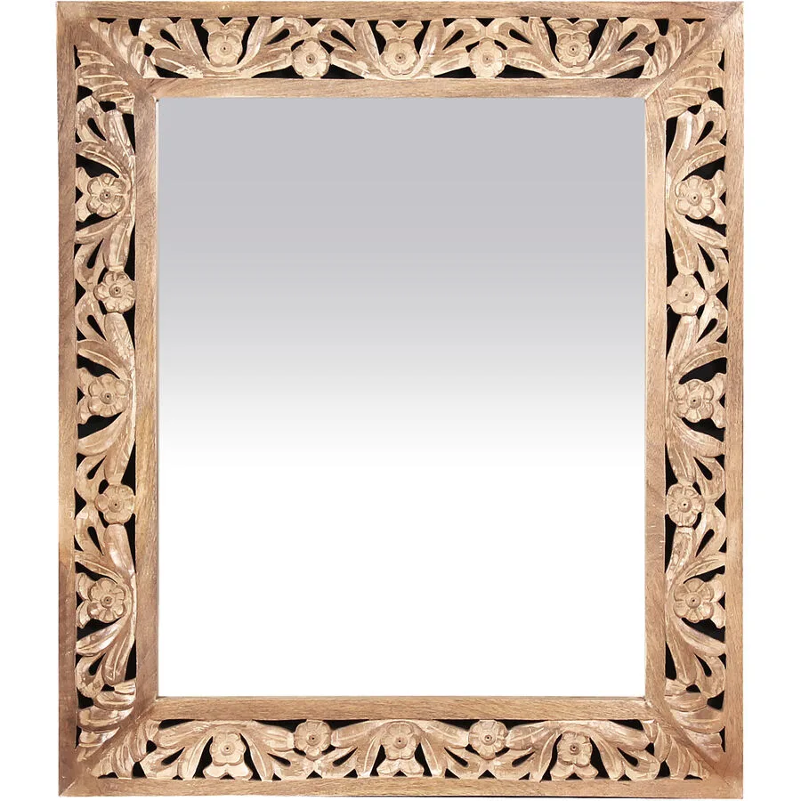 Spiegel Loreno Natur Mangoholz B 68 H 79 cm