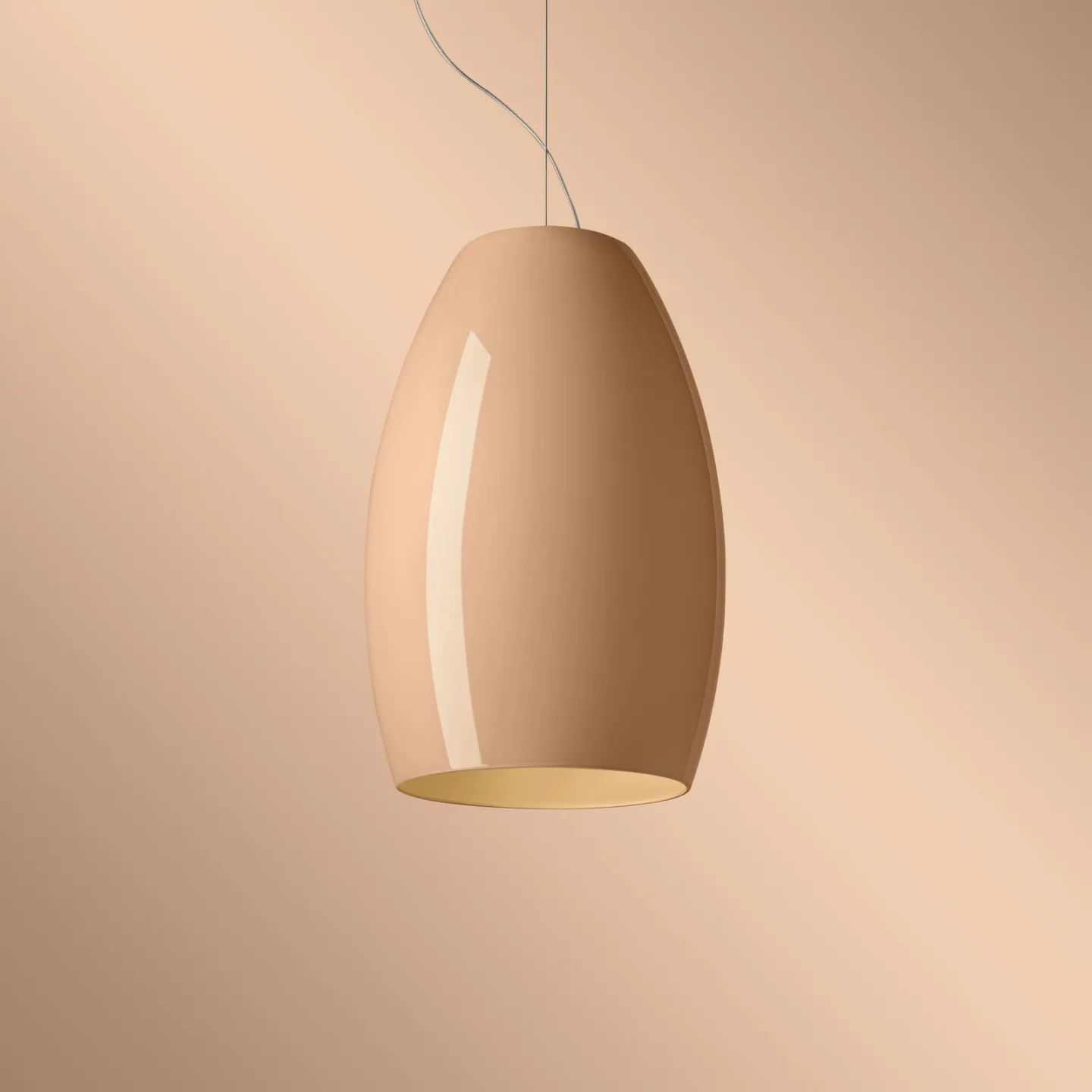 Buds 1 LED Taklampa 3,4m Pale Rosa - Foscarini - Vardagsrum - Design - Glas - Med en ljuskälla