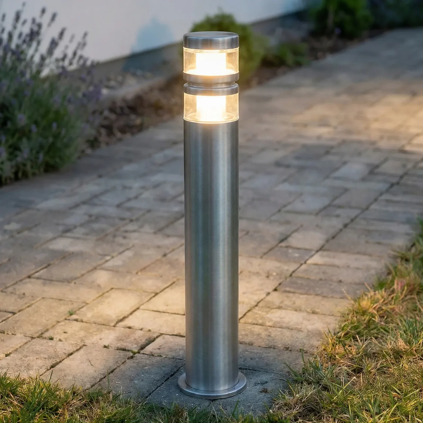 Lanea Außen Gartenleuchte Steel - Lindby - Terrasse - Modern - Edelstahl - Einflammig