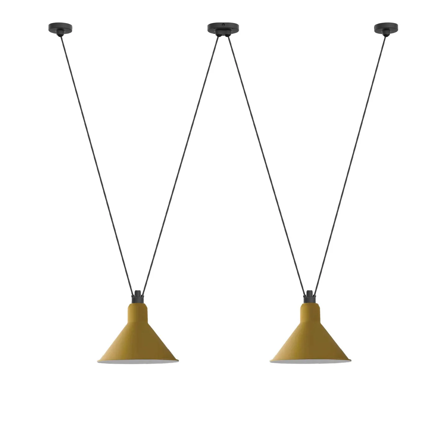 DCWéditions - Les Acrobates De Gras 324 XL Conic Yellow - Pendellampor - Bernard-Albin Gras - Gul