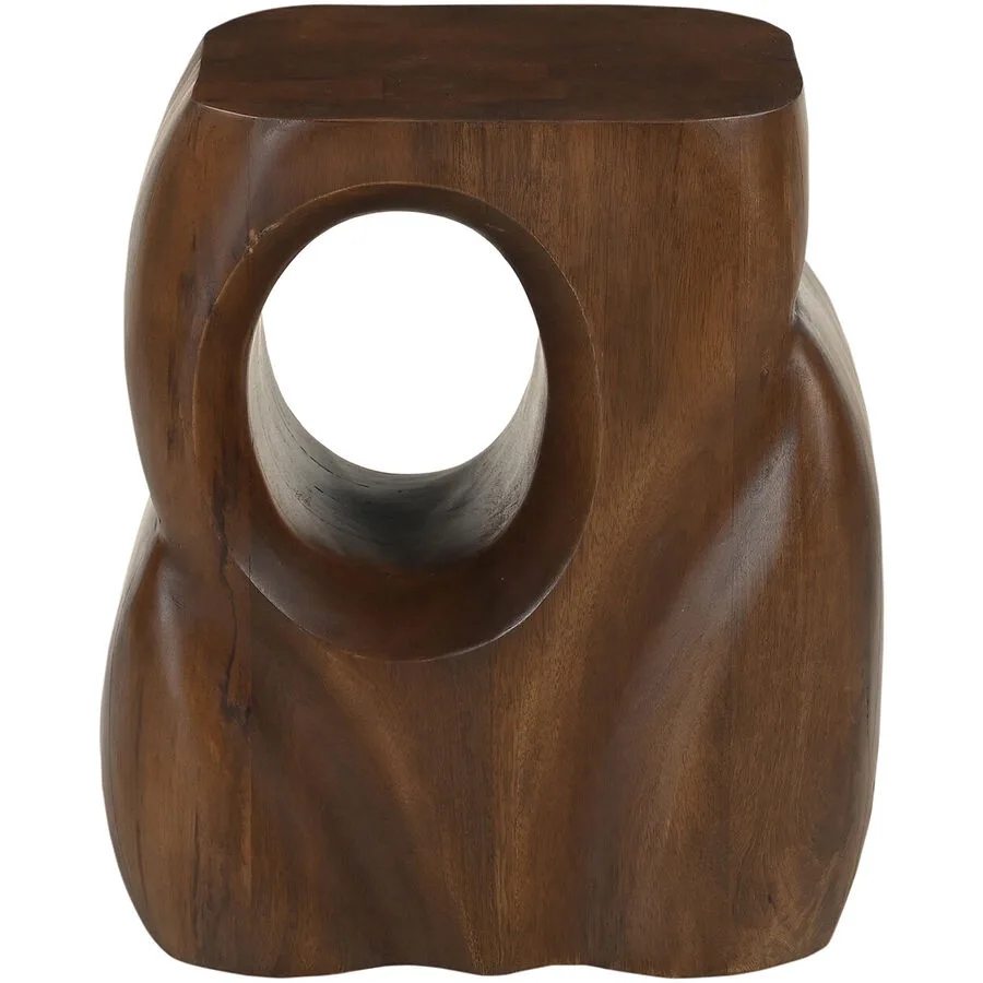Beistelltisch Rondo braun Mangoholz massiv B 36 H 41 cm