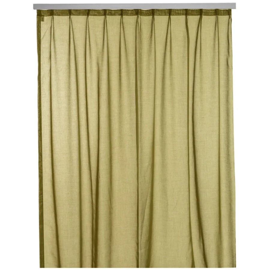 Vorhang Ascona Grün Polyester 150 cm - Farbe: olive