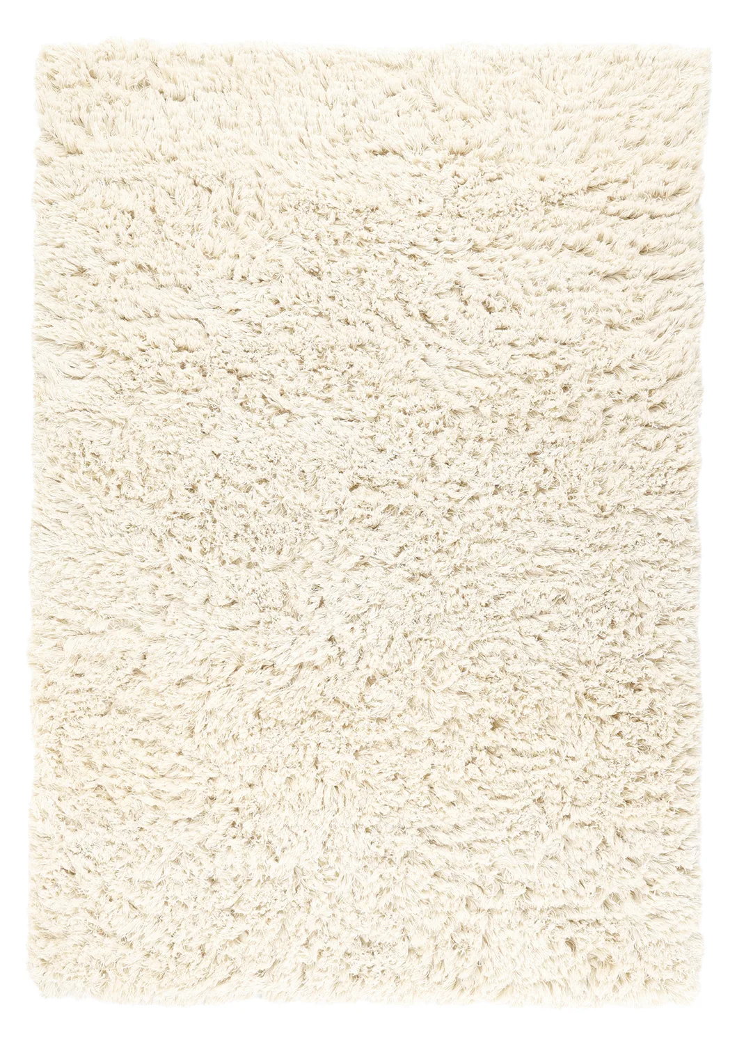 Ryetepper - Fassale Hand Woven Wool Shaggy (hvit) (Størrelse: 240 x 340 cm)