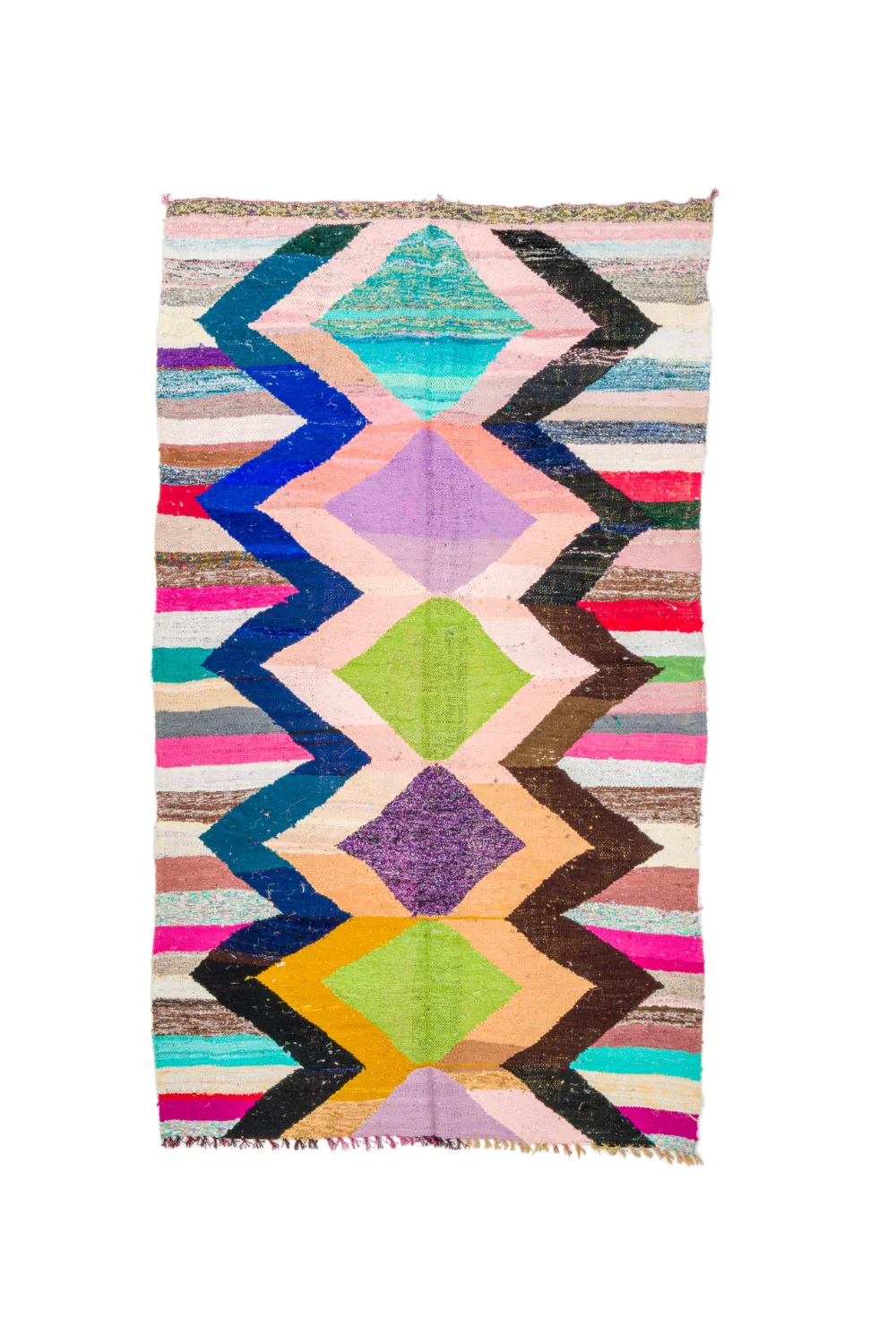 Marokkansk Boucherouite-teppe 155 x 260 cm (Størrelse: 155 x 260 cm)