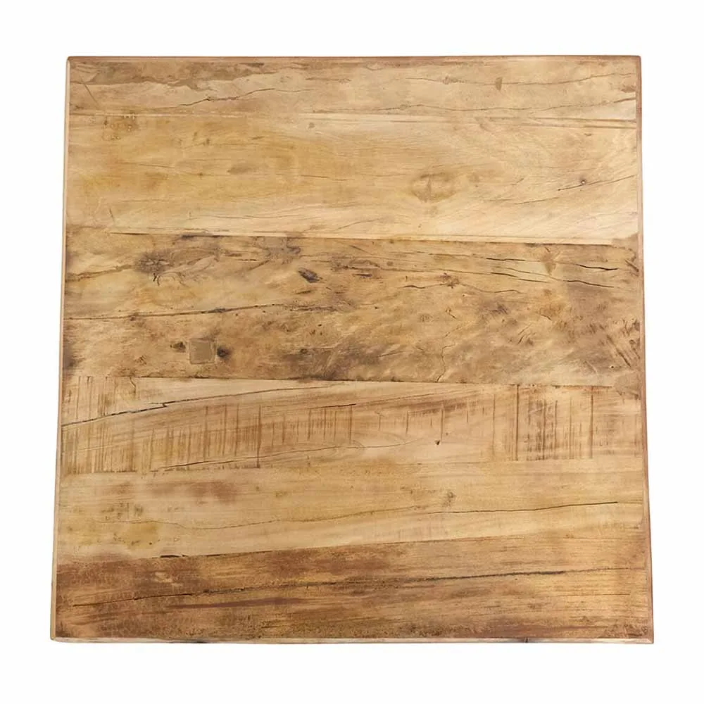 Sandblästrad lätt bordsskiva 70 x 70 cm