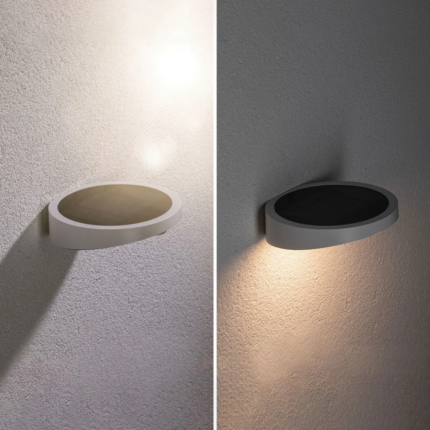 Ryse Utendørs Vegglampe Solcelle m/Sensor Hvit - Paulmann - Moderne - Plast - Rund