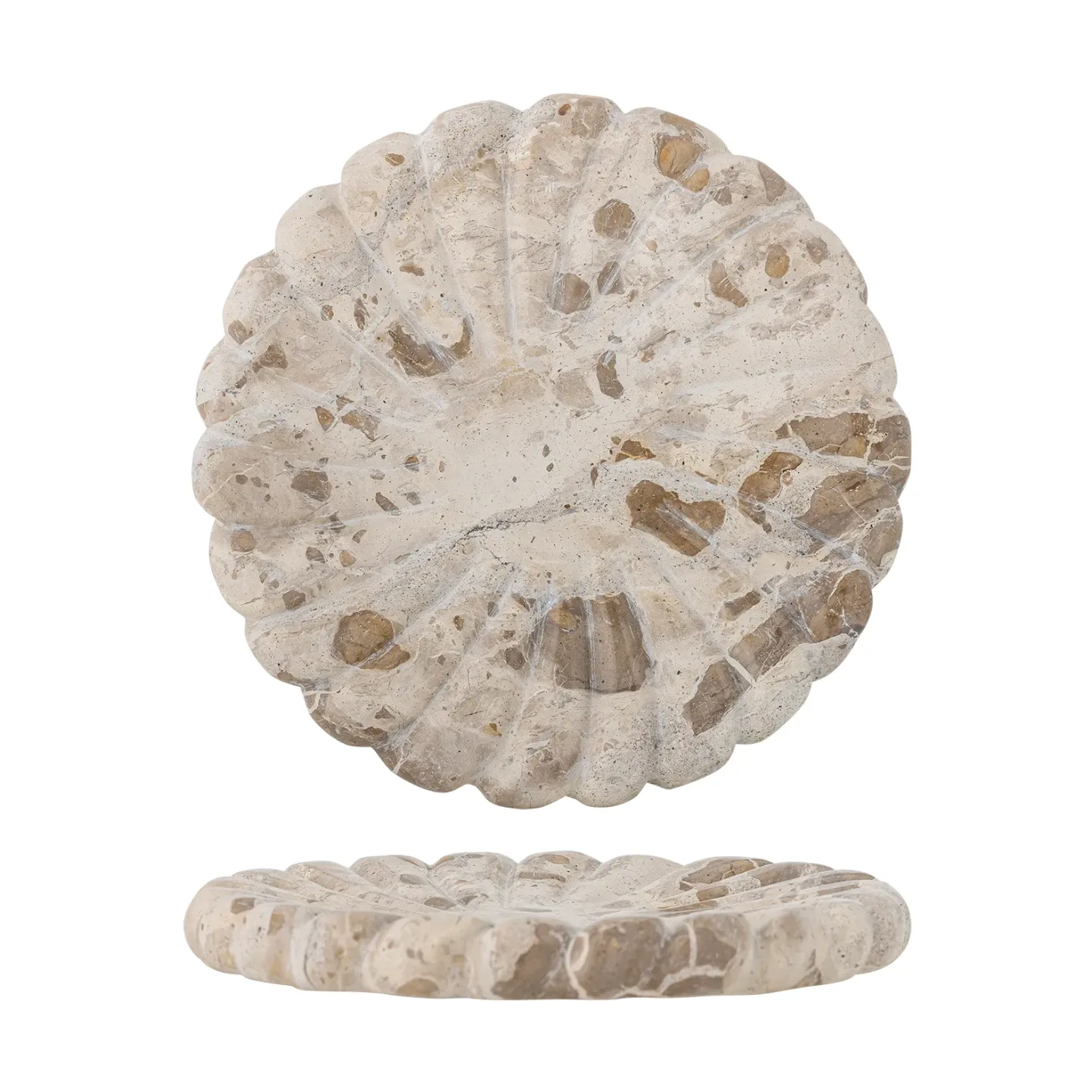 Bloomingville Marlie Tablett Marmor Ø22,5 cm Natur