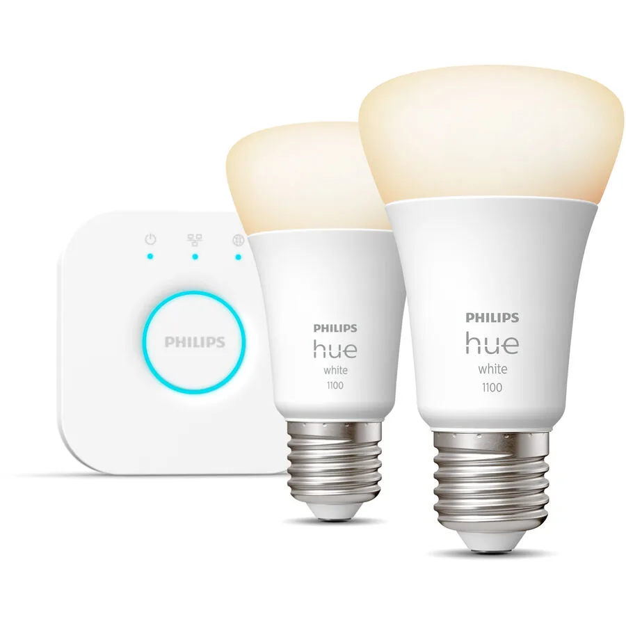 Leuchtmittel Philips Hue Kunststoff E27 9.5 W - Farbe: weiss - LED - Lichtfarbe: Extra warmweiss - LED Leuchtmittel