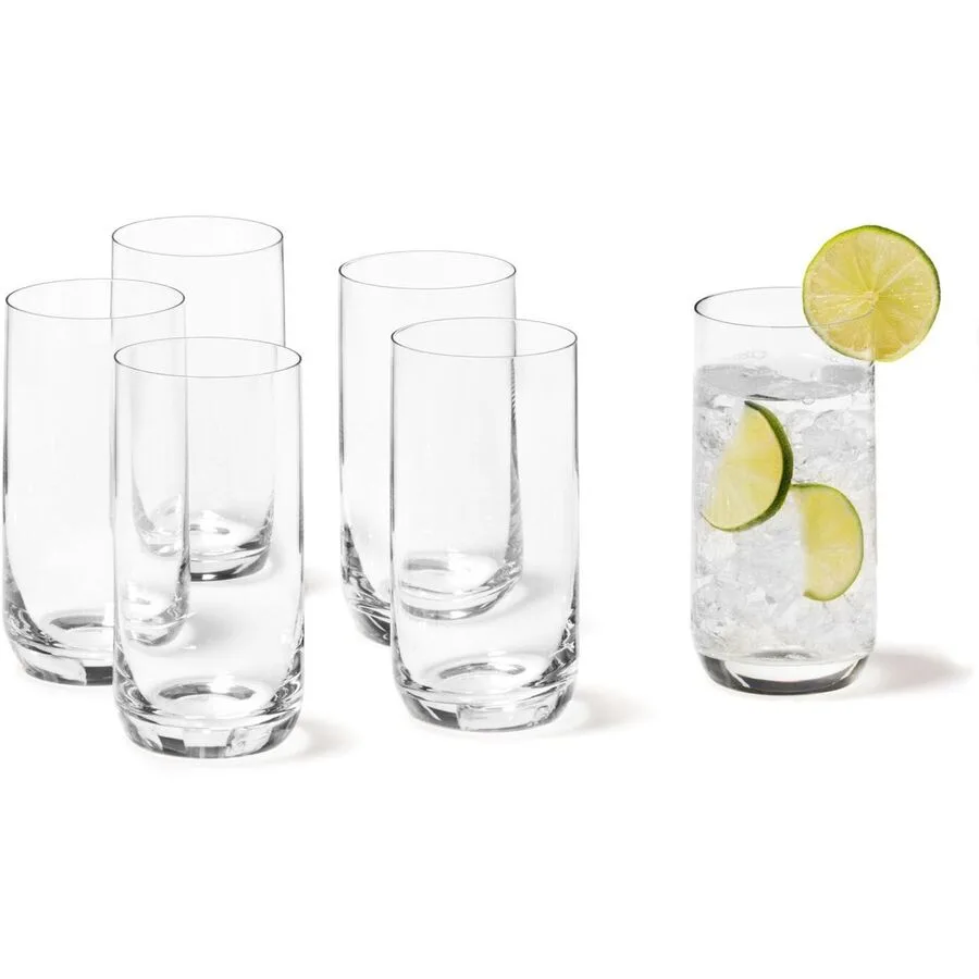 Longdrinkgläser-Set Leonardo transparent Kristallglas H 13.2 cm 0.33 l 6 Stk