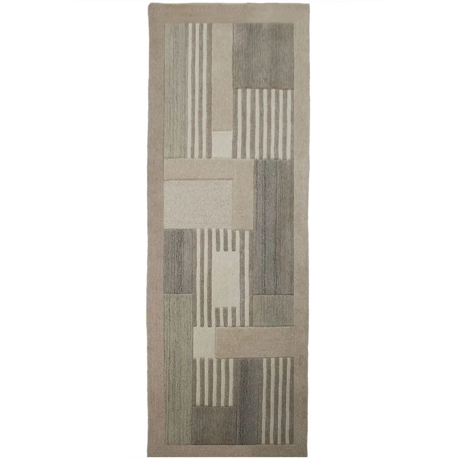 Teppich Vailor Natur 100% Wolle 80 x 300 cm