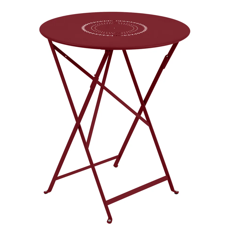 Fermob - Floréal Table 60 cm Chili 43 - Matbord utomhus - Röd - Metall