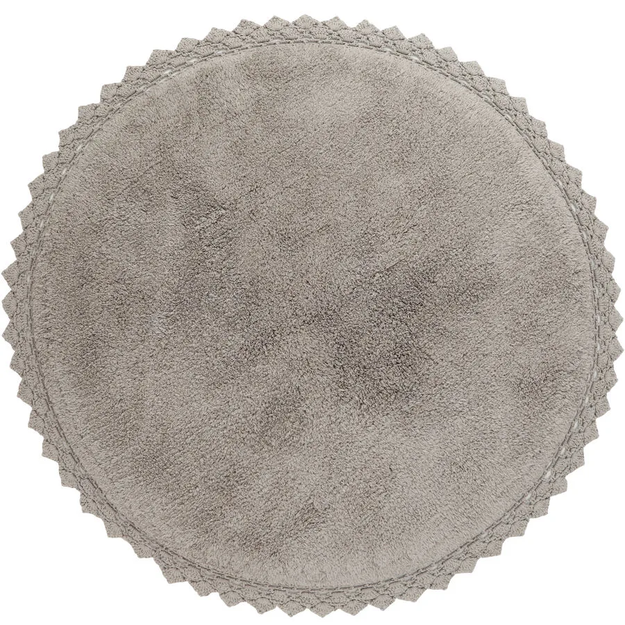 Teppich Emmi grey Einfarbig Baumwolle 110 x 110 cm
