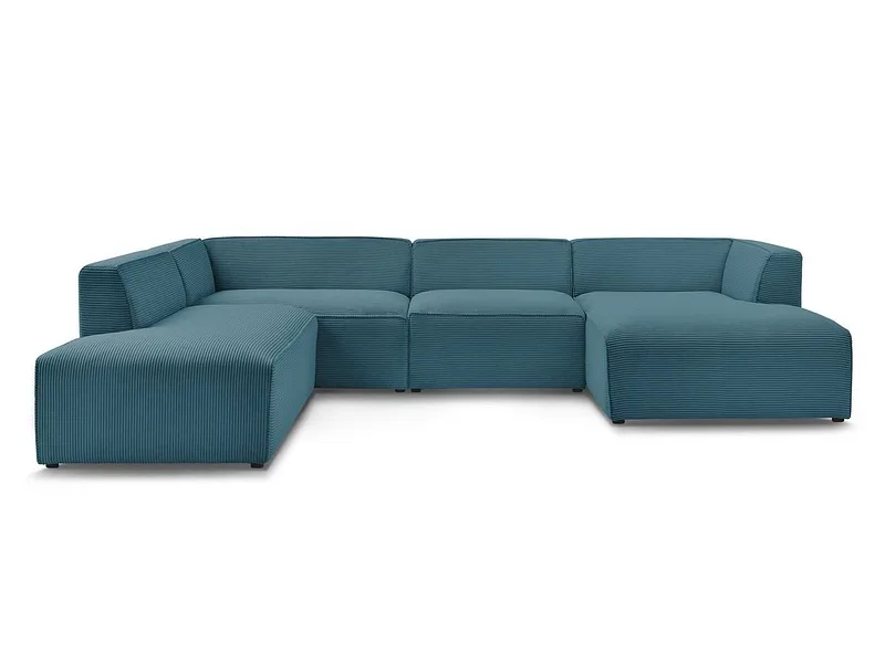 Wohnlandschaft BOBOCHIC MEGEVE Cord-Stoff dunkelblau