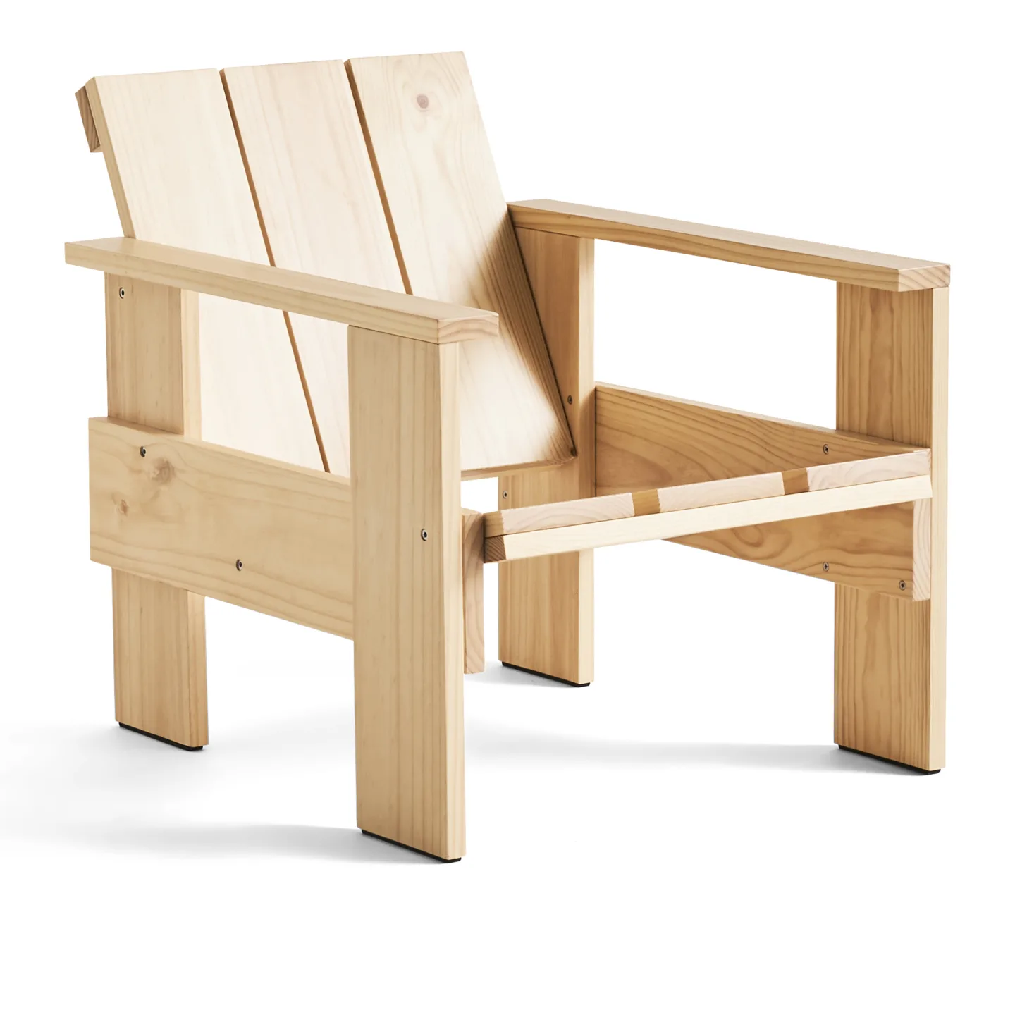 HAY - Crate Lounge Chair / Water-Based Lacquer pinewood - Matstolar utomhus - Gerrit Rietveld - Träfärgad - Trä