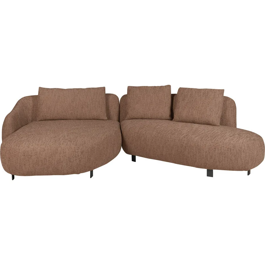 Ecksofa Kai Variabel Stoff Peach B 286 T 168 cm