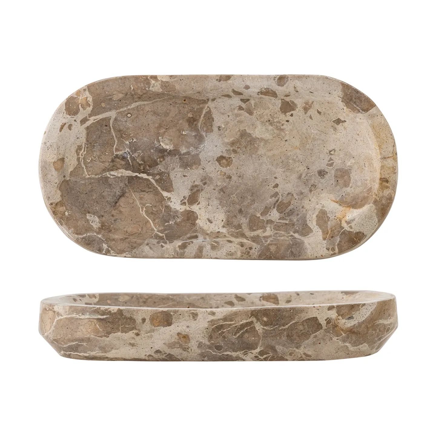 Bloomingville Shao Tablett Marmor 24,5x12,5 cm Natur