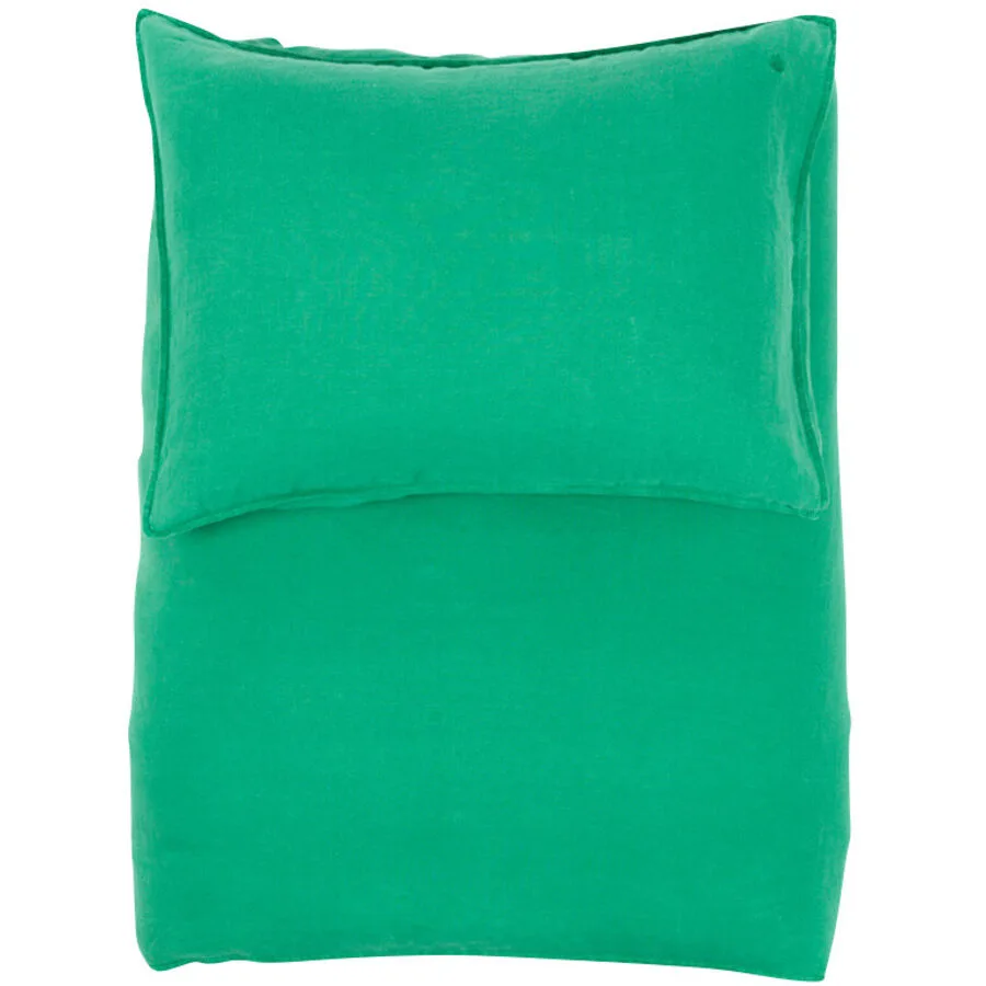 Lavie Duvetbezug Lotta Grün 210 cm 210 cm - Material: Hanf