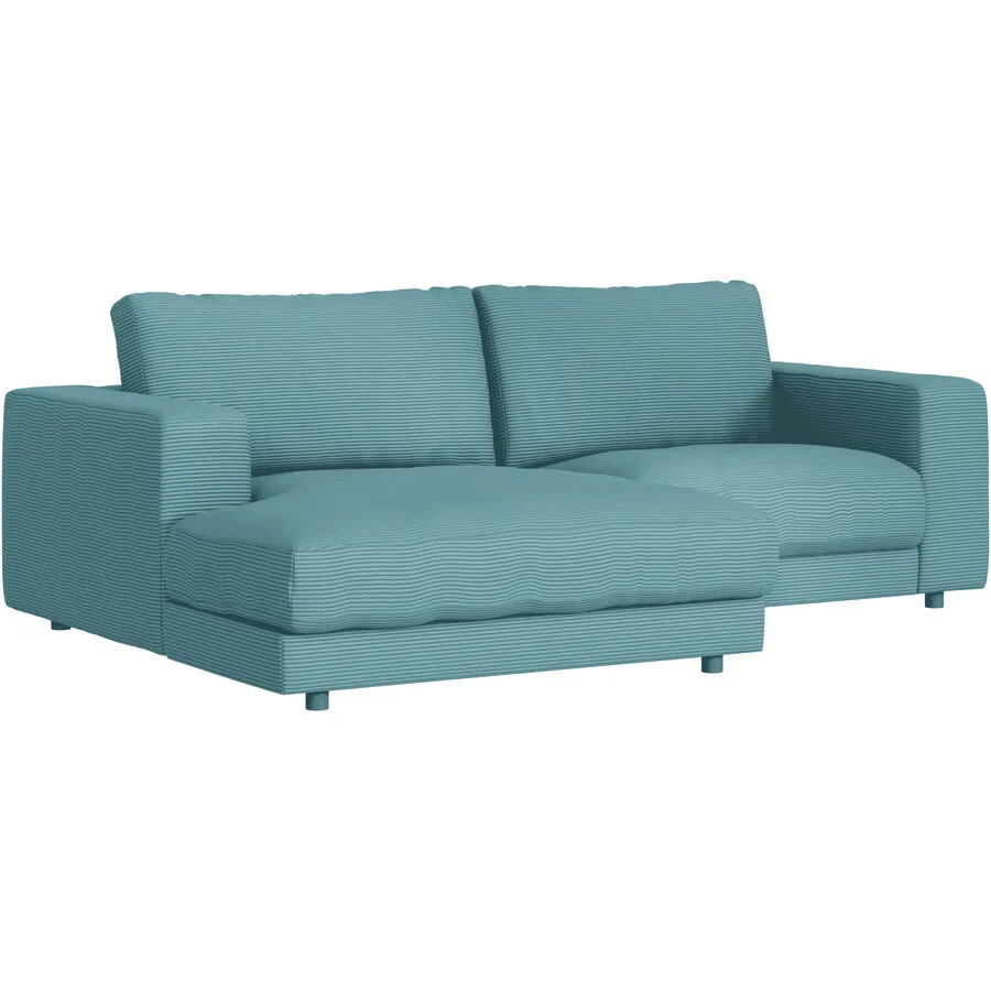Ecksofa Ava Links Bezug: 88% Polyester, 12% Polyacryl petrol B 240 T 170 cm - Möbel Konfigurator: Traummöbel individuell zusammenstellen