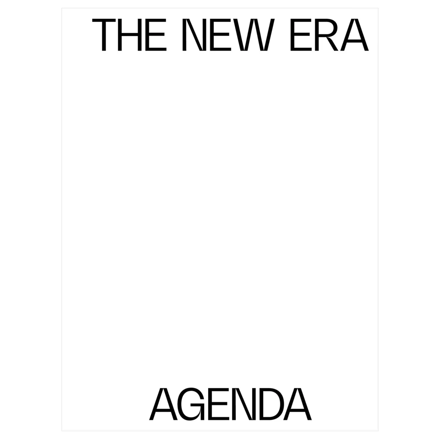 The New Era - The New Era Agenda Vol 1 White - Böcker - Papper
