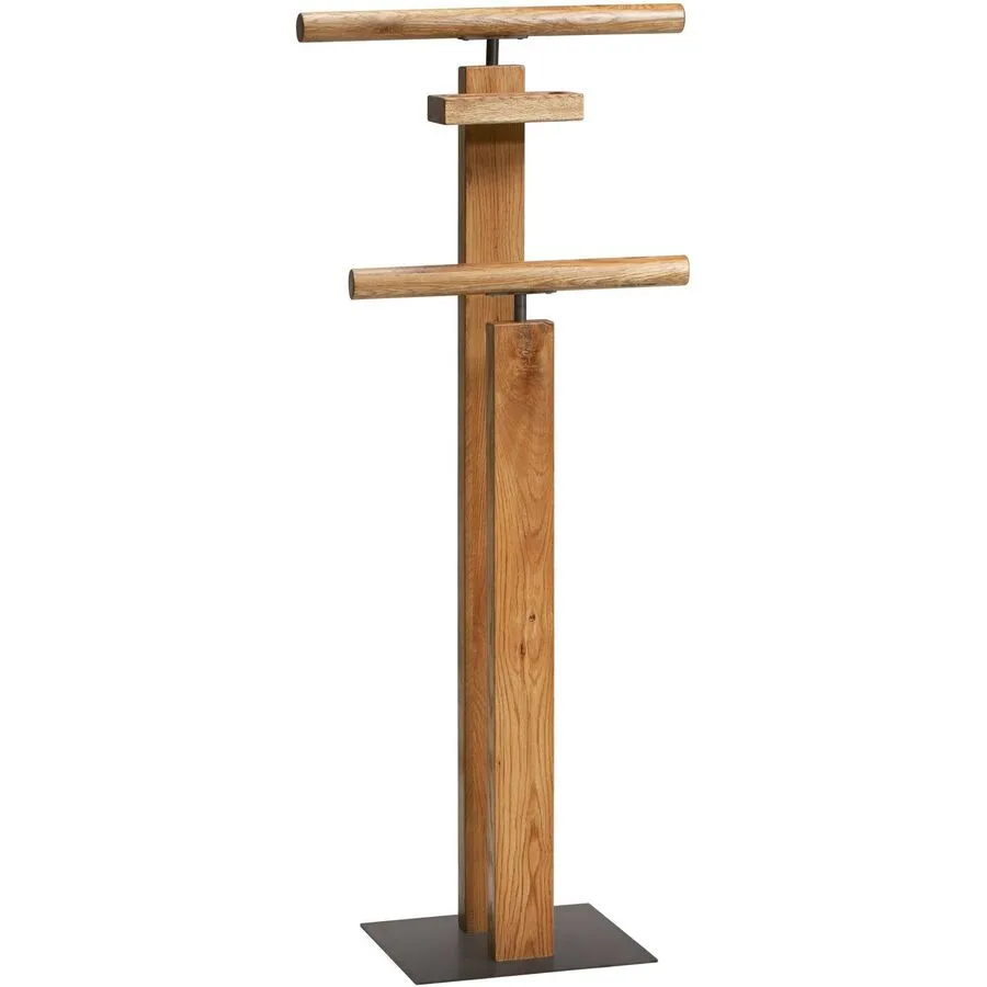 Hasena Herrendiener Claudio Wildeiche, anthrazit Wildeiche massiv, Metall pulverbeschichtet B 45 cm