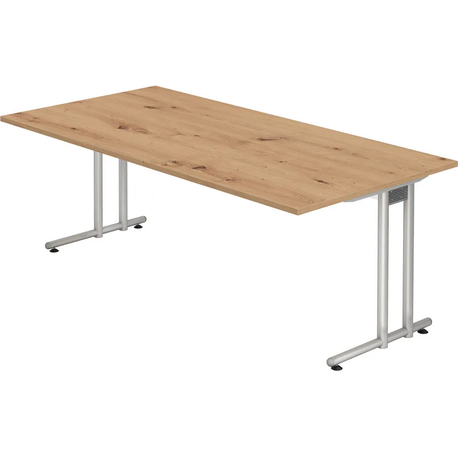 Schreibtisch Office Asteiche Holzwerkstoff B 200 T 100 cm